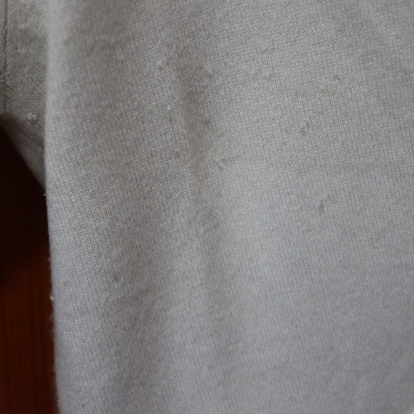 The Breed Gray Cashmere Deep V Sweater Hood Pockets Medium Luxury Layering Knit - Picture 6 of 12